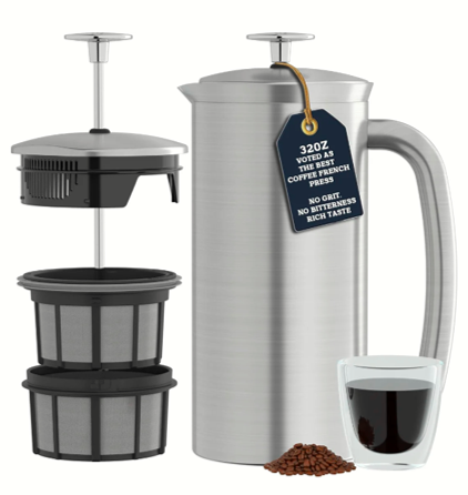 P7 ESPRO Double-wall, Stainless-steel French-Press